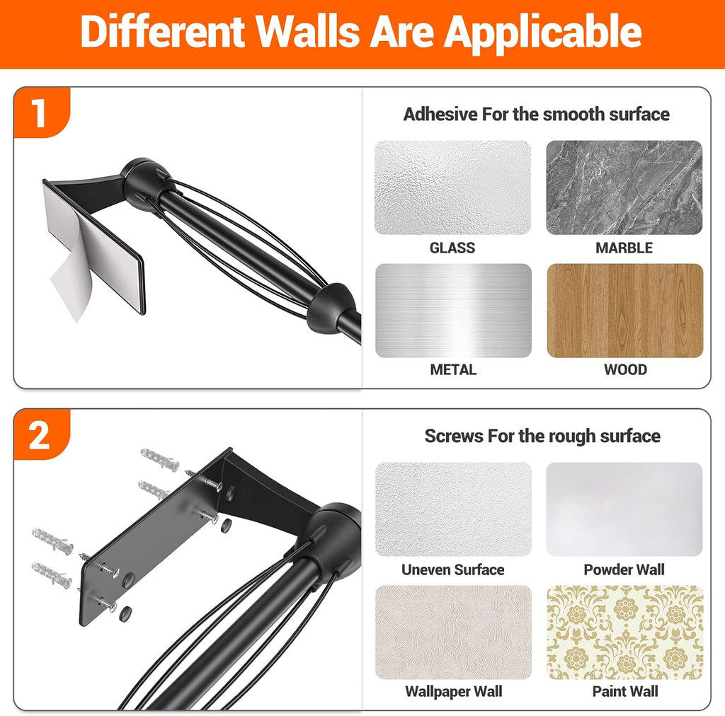 Paper Towel Holder Under Cabinet, Single Hand Operable Wall Mount